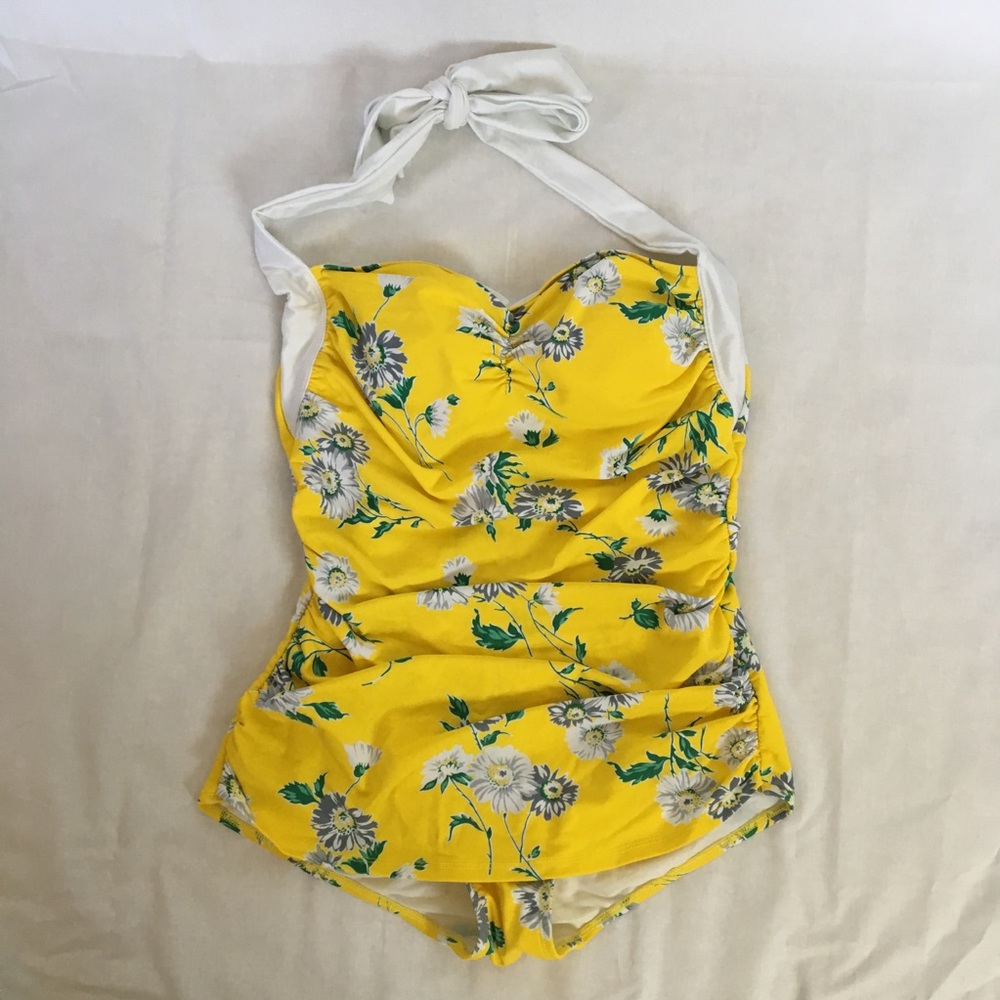 Retro One-Piece Swimsuit, Size 16